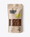 Paper Pouch With Coffee Beans Mockup