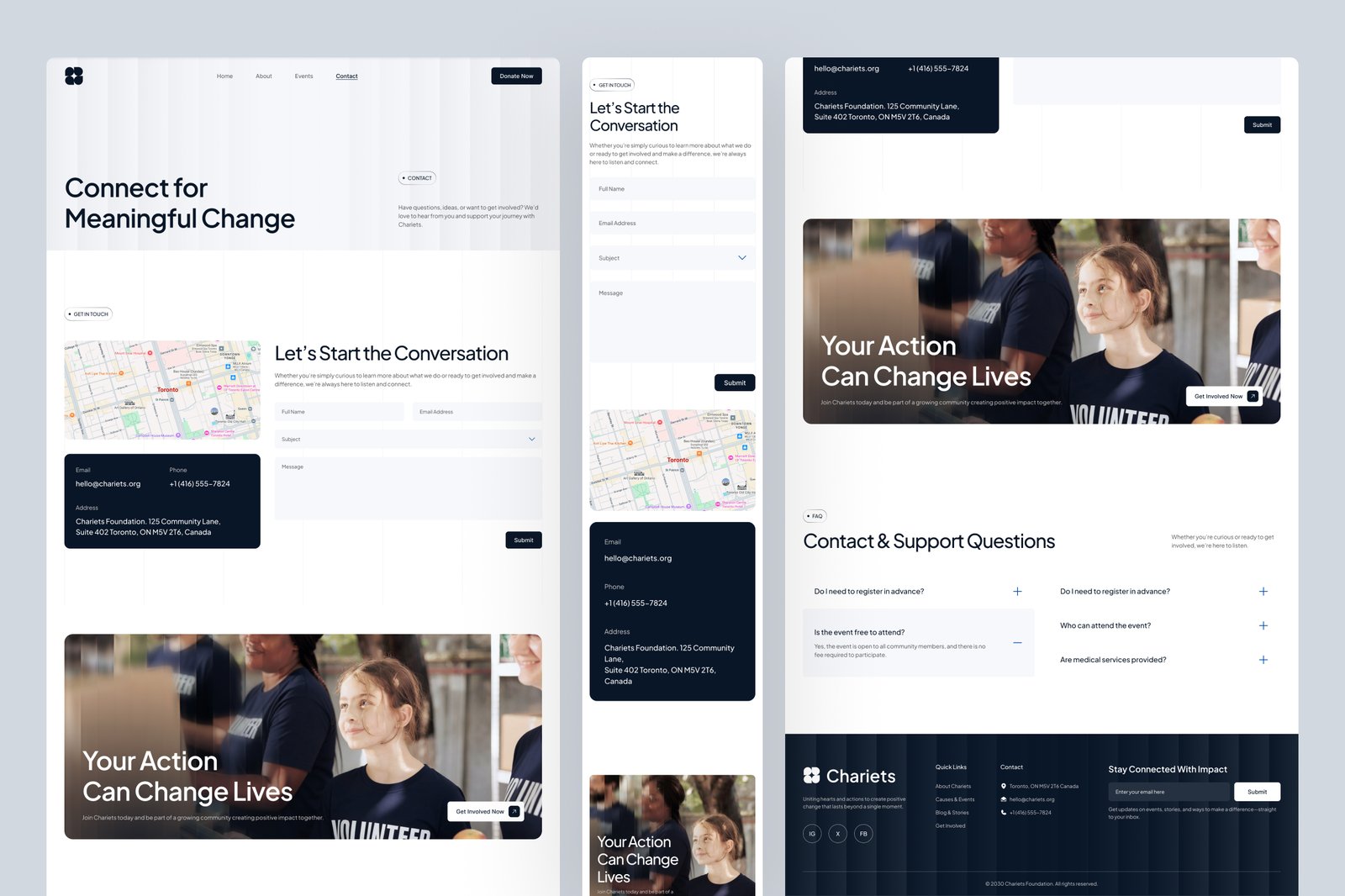 Chariets - Non-Profit Charity Website UI Figma Template
