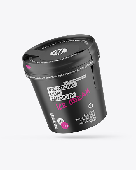 Matte Ice Cream Cup Mockup