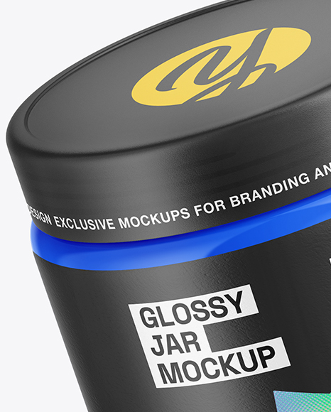 Glossy Plastic Jar Mockup