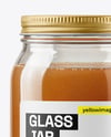 Glass Jar with Beef Bone Broth Mockup