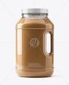 Clear Plastic Jar with Grounded Coriander Mockup