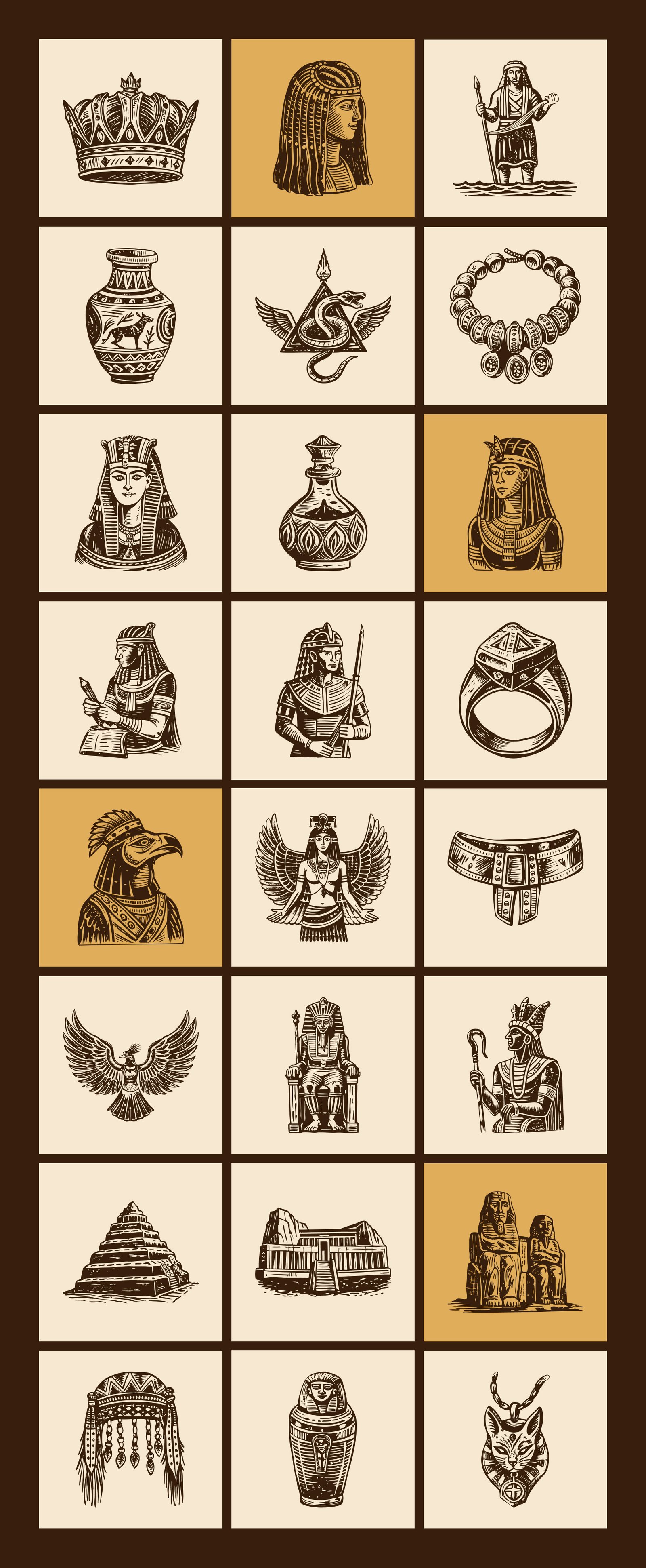 Vintage Egypt Art Set