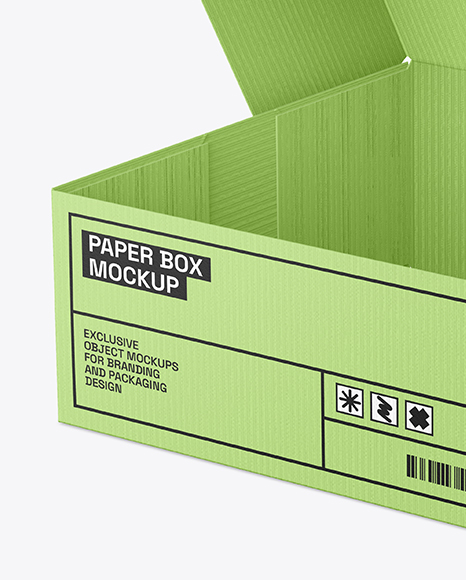 Opened Textured Cake Box Mockup