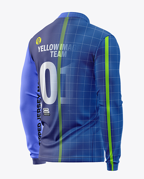Jersey Mockup - Back Half Side View