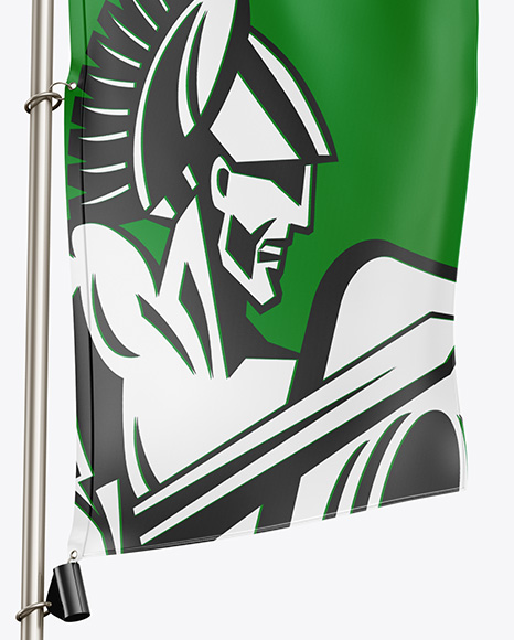 Vertical Sail Flag Mockup