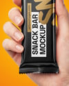 Matte Snack Bar in a Hand Mockup