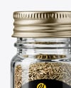 Glass Spice Jar with Thyme Mockup