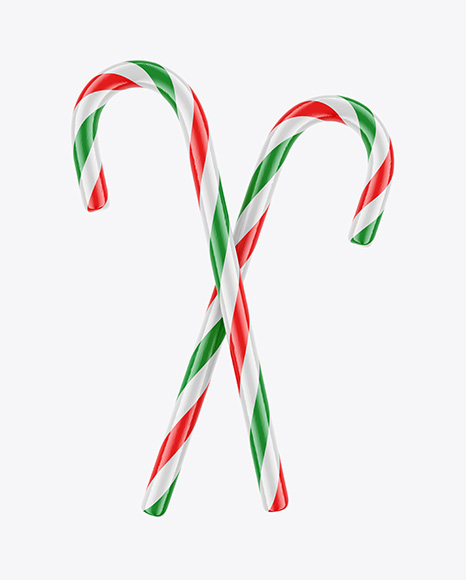 Two Candy Canes Mockup