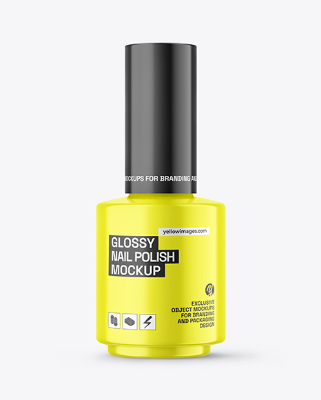 Glossy Nail Polish Bottle Mockup - Polished