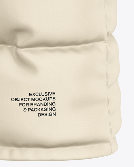 Men's Long Down Jacket Mockup - Back Half Side View