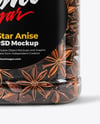 Square Plastic Jar with Star Anise Mockup
