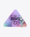 Iridiscent Triangle Sticker Mockup
