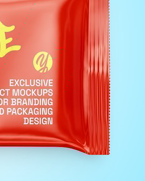 Glossy Snack Package Mockup