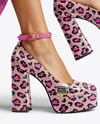 Woman Wearing Dress and Platform Heels Mockup