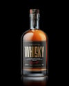 Oslo Whiskey Bottle on Black Background Mockup