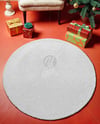 Round Carpet Next to Christmas Tree Mockup