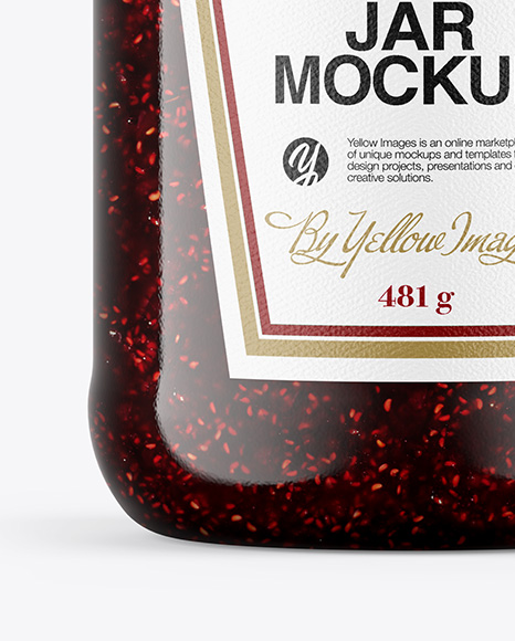 Raspberry Jam Jar Mockup