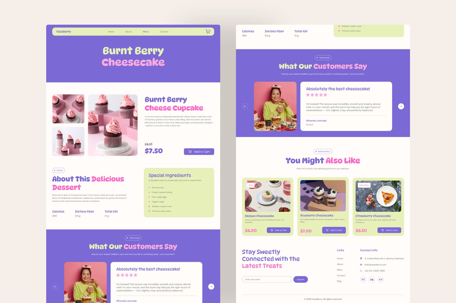 YassBerry - Portfolio Website UI Figma Template