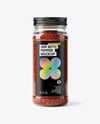 Glass Jar with Grounded Aleppo Pepper Mockup