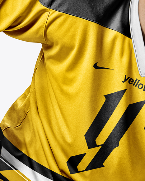 Man Wearing Full Ice Hockey Kit Mockup