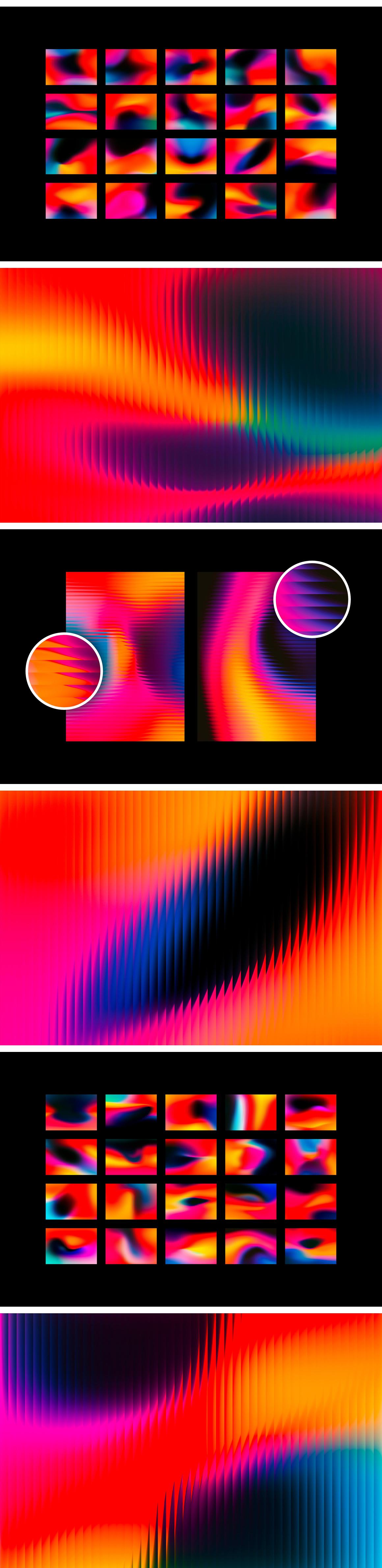 Ribbed Glass Backgrounds Collection
