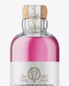 Clear Glass Liquor Bottle with Cork Mockup