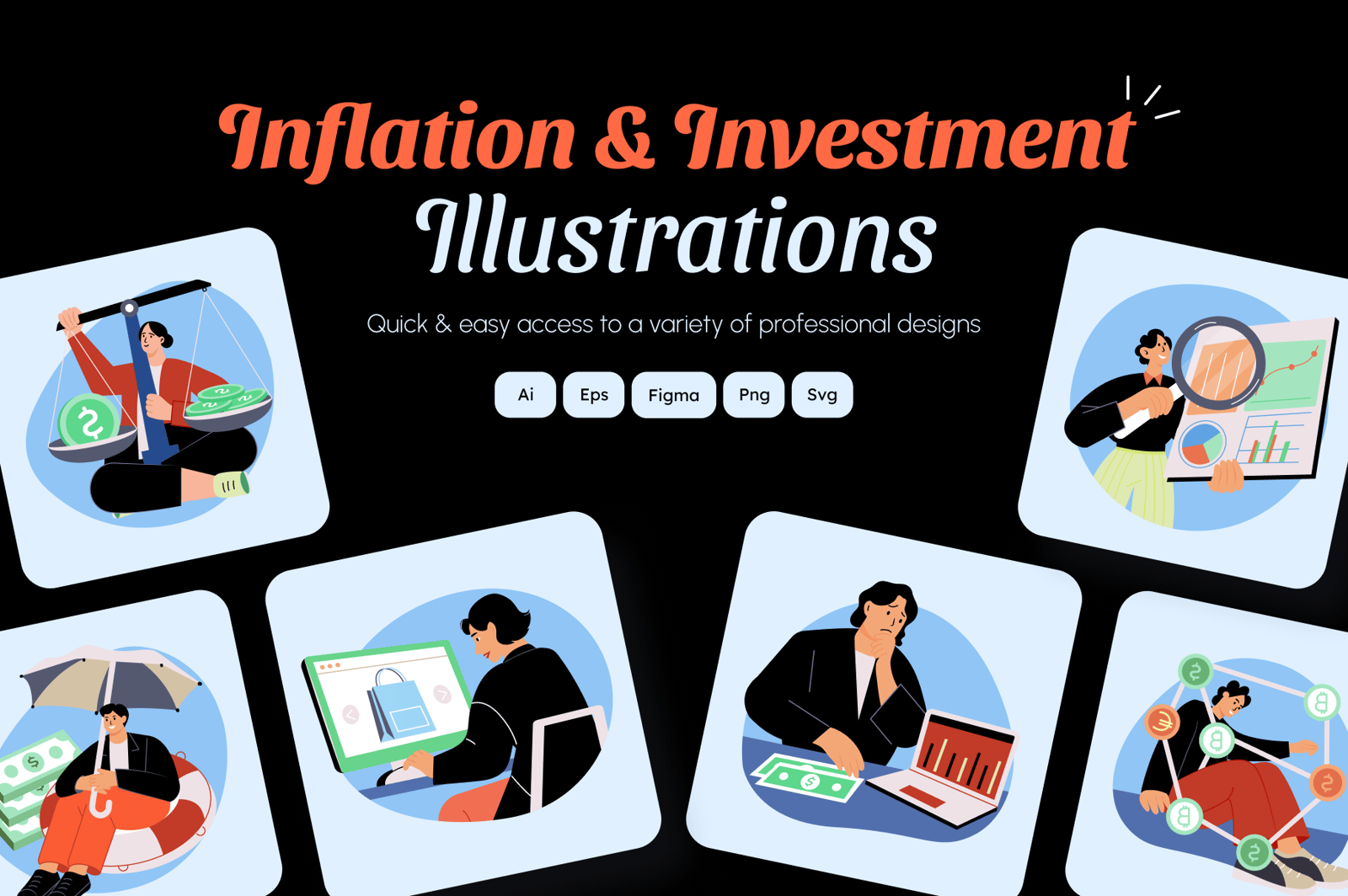Inflation and Investment Illustration Set