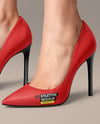 Pair of Stilettos on Woman's Legs Mockup