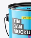 Paint Tin Can w/ Handle Mockup