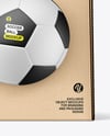 Kraft Box With Soccer Ball Mockup