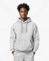 A Black Man in a Hoodie and Sweatpants Mockup