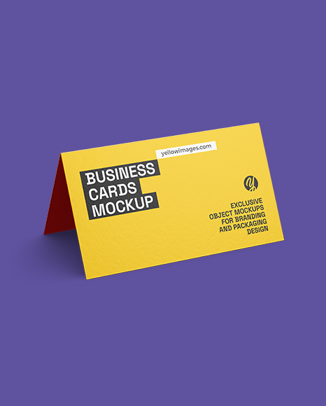 Paper Business Card Mockup