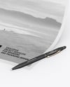 A4 Paper w/ Pen Mockup