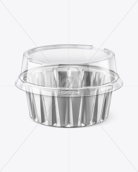 Aluminium Foil Cup with Clear Plastic Cup Mockup