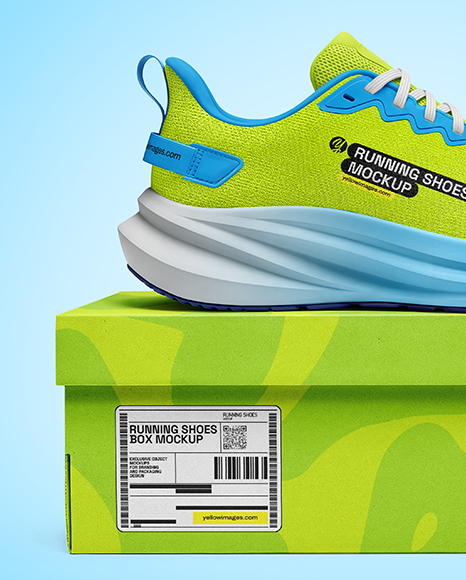 Running Shoe on Box Mockup