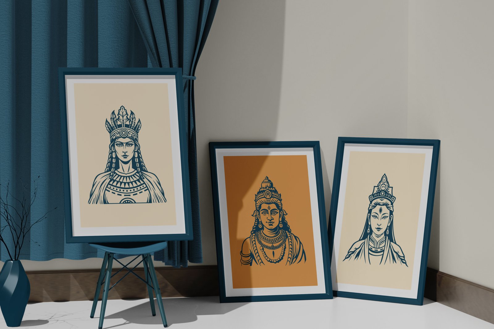 Vintage God Vector Illustration