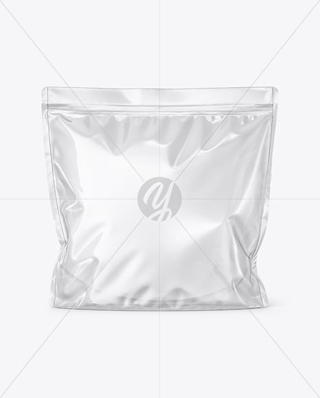 Clear Plastic Stand-Up Pouch Mockup