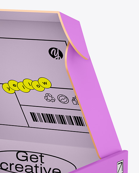 Opened Paper Mailing Box Mockup