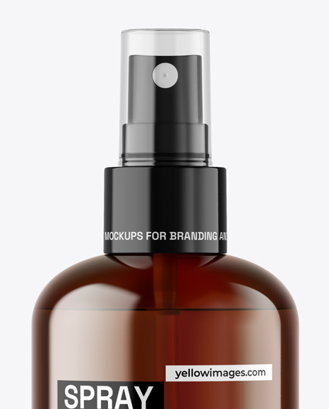 Amber Spray Bottle Mockup