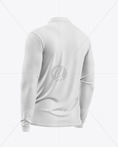 Mesh Jersey Mockup - Back Half Side View
