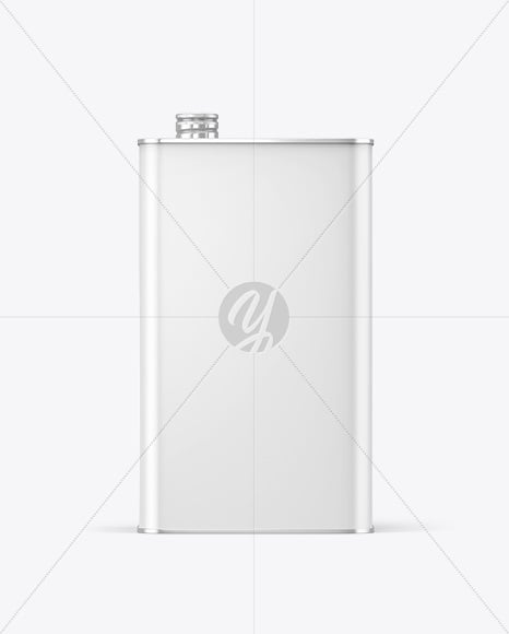 Matte Square Tin Can Mockup
