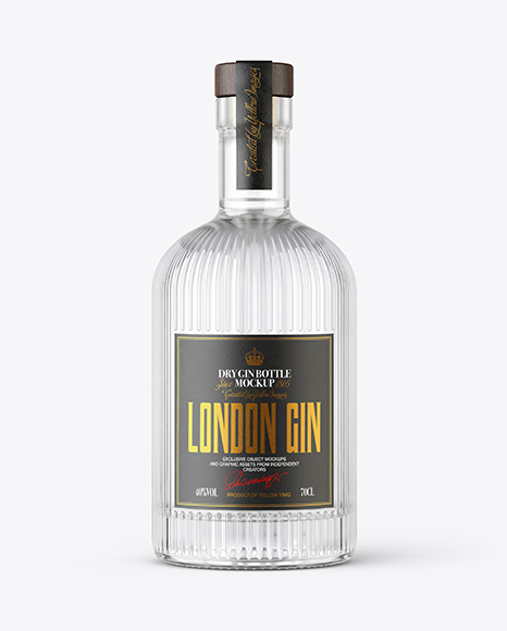 Dry Gin Bottle Mockup