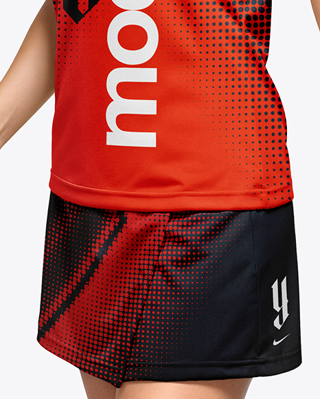 Woman Wearing Table Tennis Uniform Mockup
