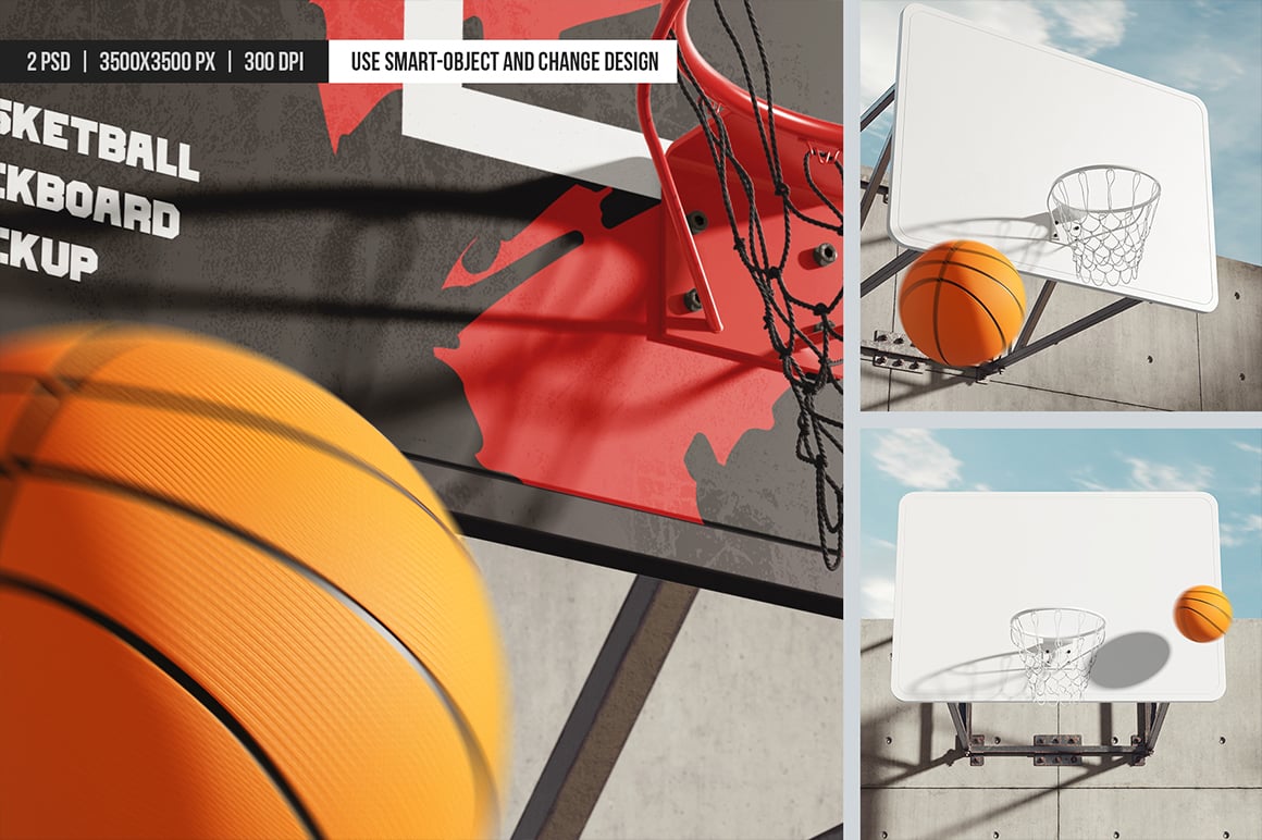 Street Basketball Backboard Mockup