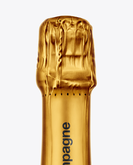 Dark Glass Champagne Bottle Mockup