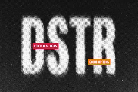 Distortion Halftone Text & Graphic Effect - Text effect photoshop