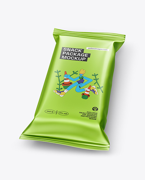 Metallic Snack Package Mockup
