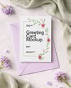 Greeting Card on Envelope Mockup