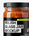 Jar with Sweet Relish Sauce Mockup